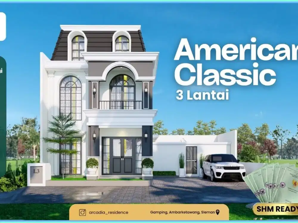 RUMAH MEWAH SLEMAN INCLUDE PRIVATE POOL AMERICAN LOOK