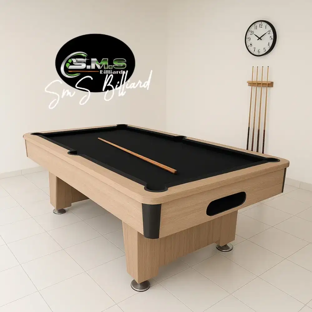 Meja Billiard 7ft 8ft Full set perlengkapan bermain biliar bilyar