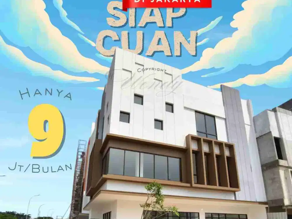 RUKO SIAP PAKAI DI JALAN UTAMA