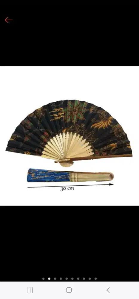 Souvenir kipas batik jumbo 30 cm