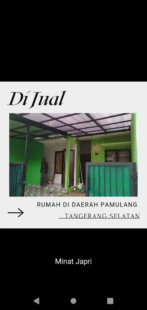 Jual Rumah Cluster Murah Meriah