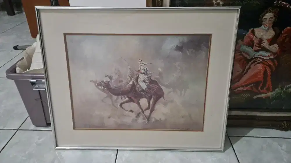 SET 4 LUKISAN VINTAGE TEMA ARABIAN DESSERT (1984)