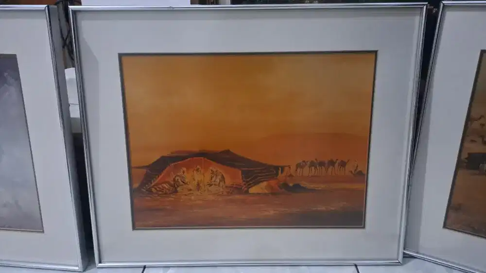 SET 3 LUKISAN VINTAGE TEMA ARABIAN DESSERT (1984)