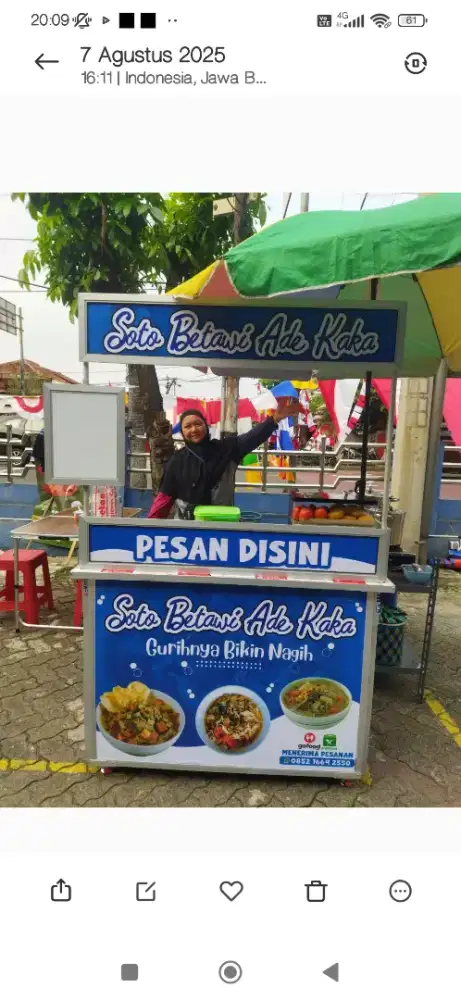 Booth portabel jumbo 120x60cm