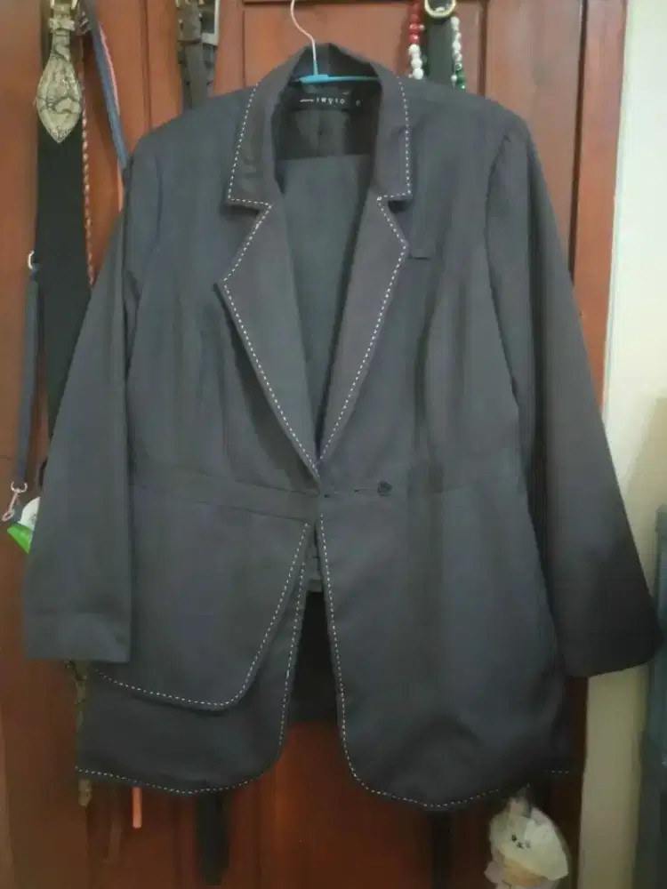 Blazer dan Rok Panjang Wanita 2 Set