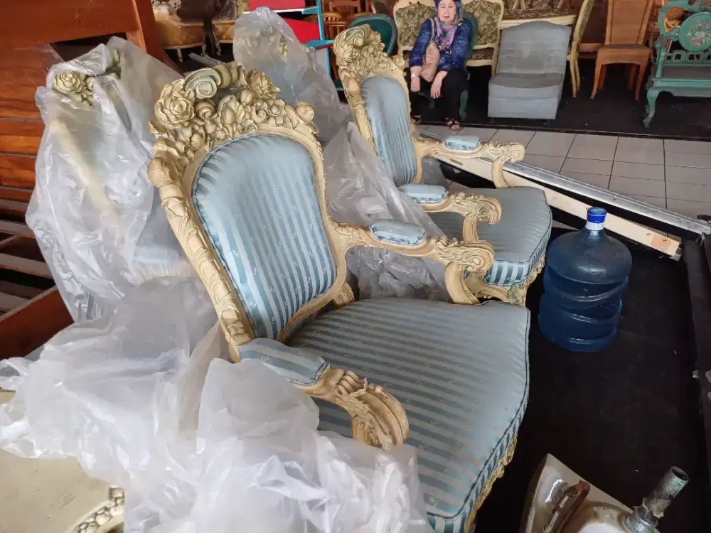 Sofa kayu jati pecah seribu