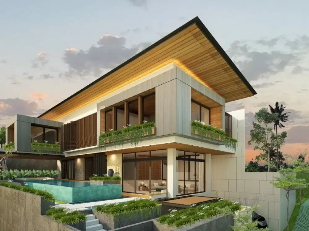 VILLA LUXURY PREMIUM CLUSTER FURNIHSED VIEW LOKASI STARTEGIS JIMBARAN
