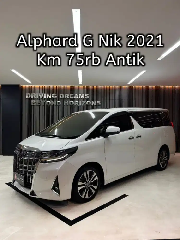 Toyota Alphard 2.5 G TSS Nik 2021 Putih Km75rb B16SIA mdl 2020