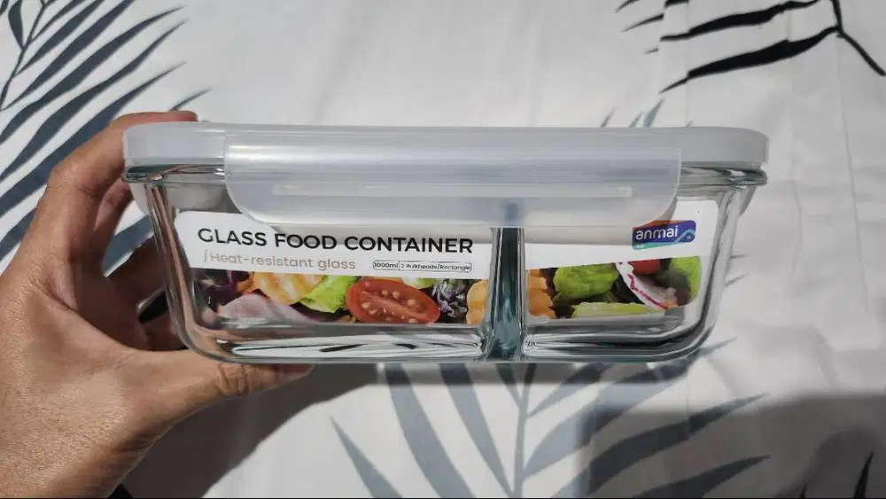 ANMAI Glass Food Container Round Square Rectangle 1000 mL