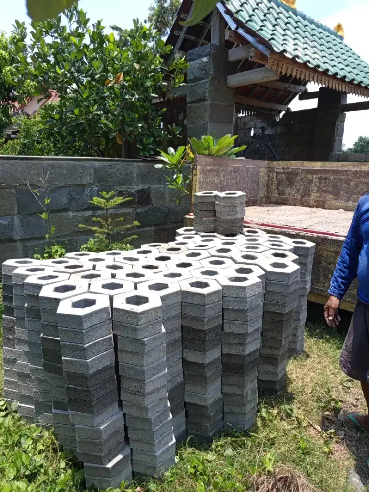 Gress Blok paving Rumput