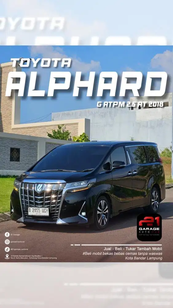 Toyota alphard 2018 G 2.4 Atpm metik full istimewah tanpa cacat yuk