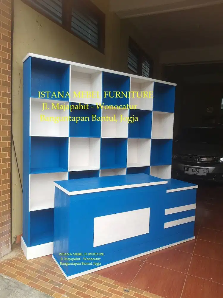 Set Paket Almari Lemari Rak Meja Kasir Londry Laundry Loundry Kayu #JG