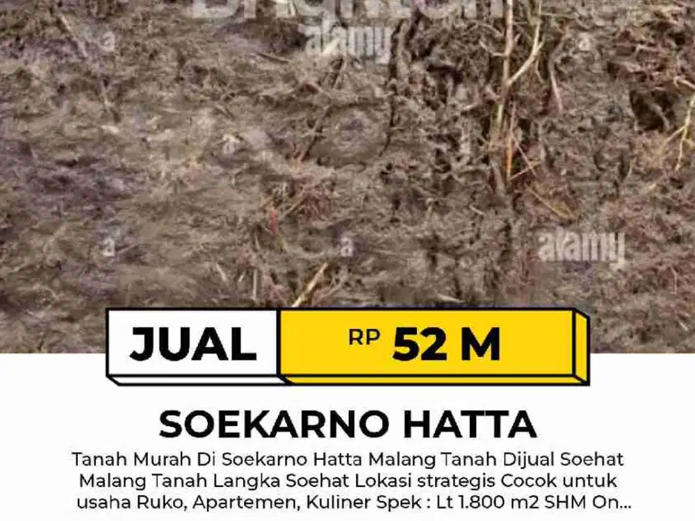 Tanah Langka Di Soekarno Hatta Malang