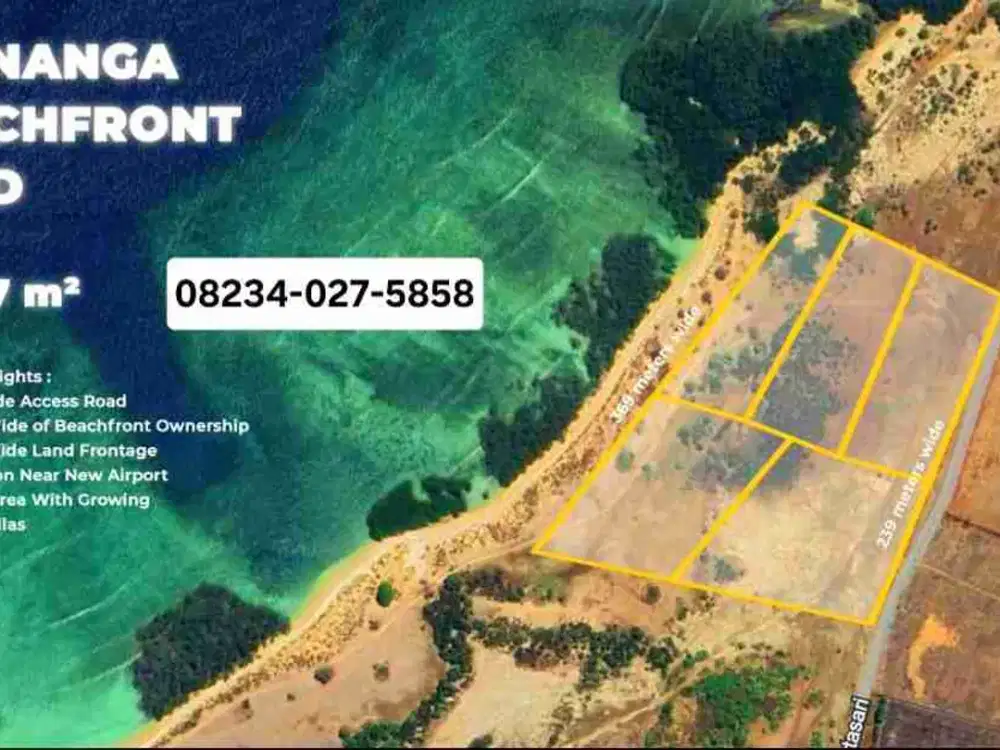 Dijual Tanah Los Pantai Tua Nanga Dkt Kertasari Poto Tano Sumbawa Barat