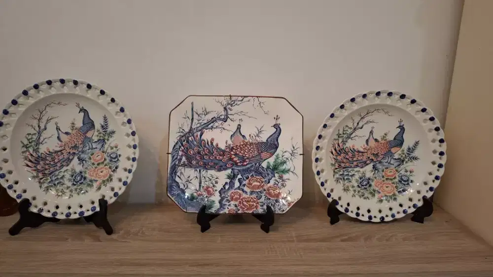 3 SET PIRING - JAPAN PORCELAIN PLATE (HAND PAINTED ANTIQUES PLATES)