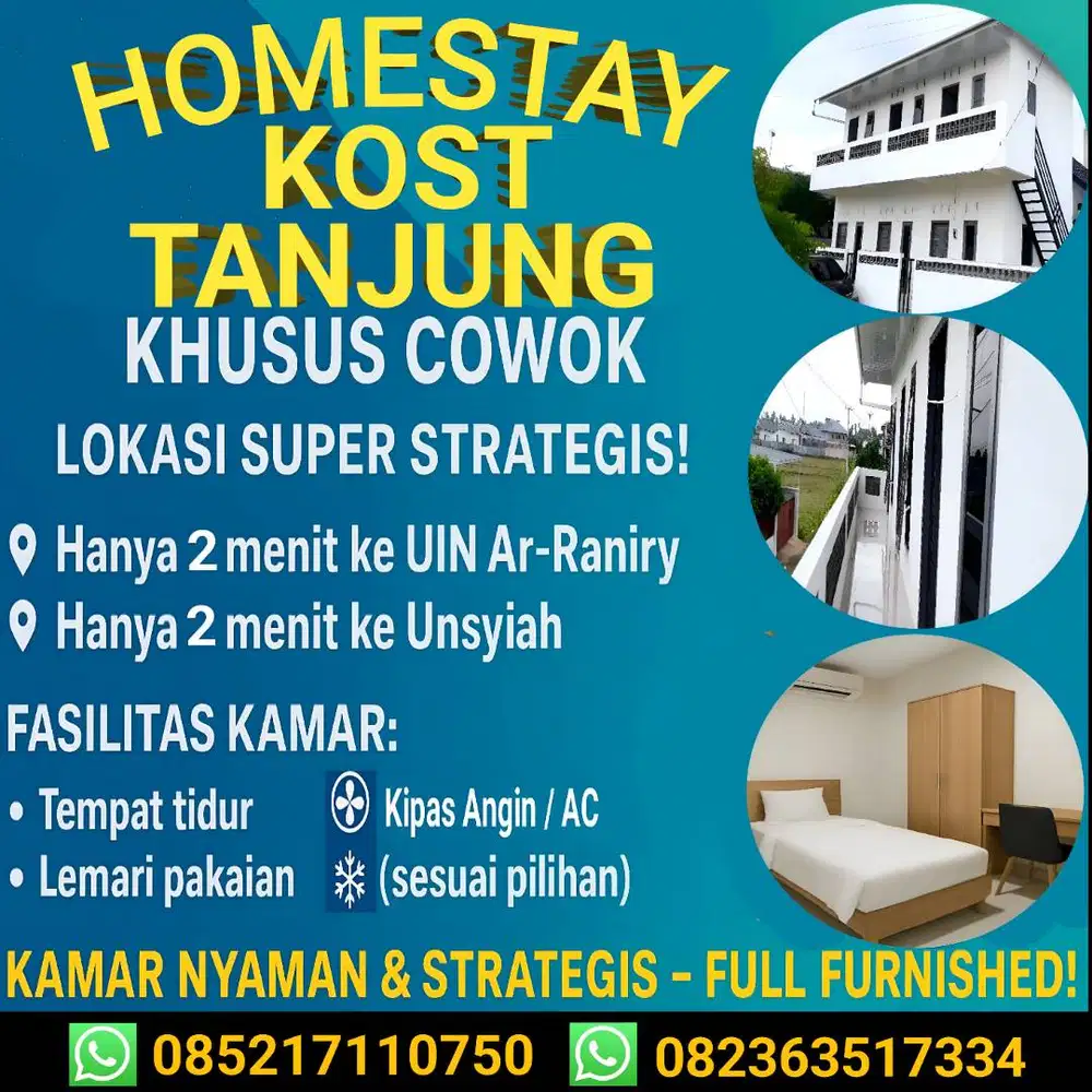 KOST DEKAT UNSYIAH & UIN– KHUSUS COWOK
