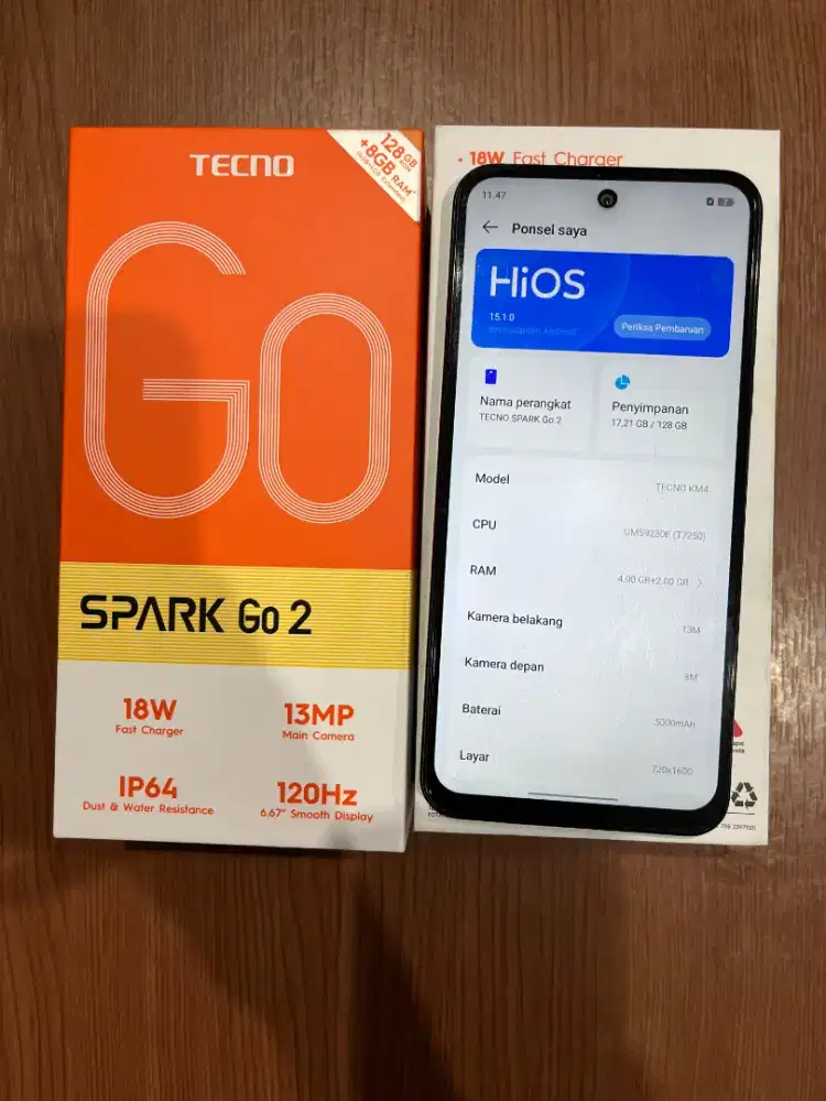 Techno spark go second like new