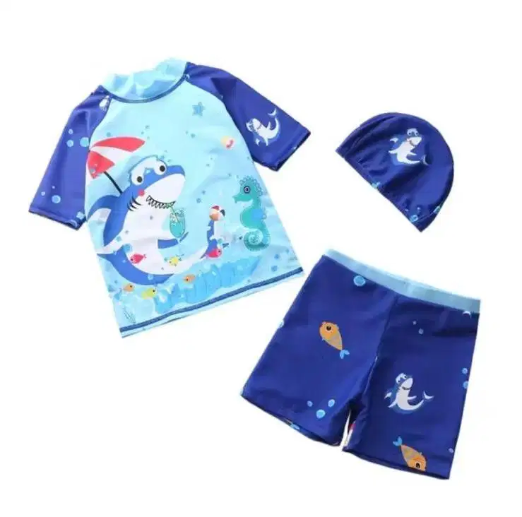 PRELOVED SET BAJU RENANG ANAK LAKI GAMBAR HIU