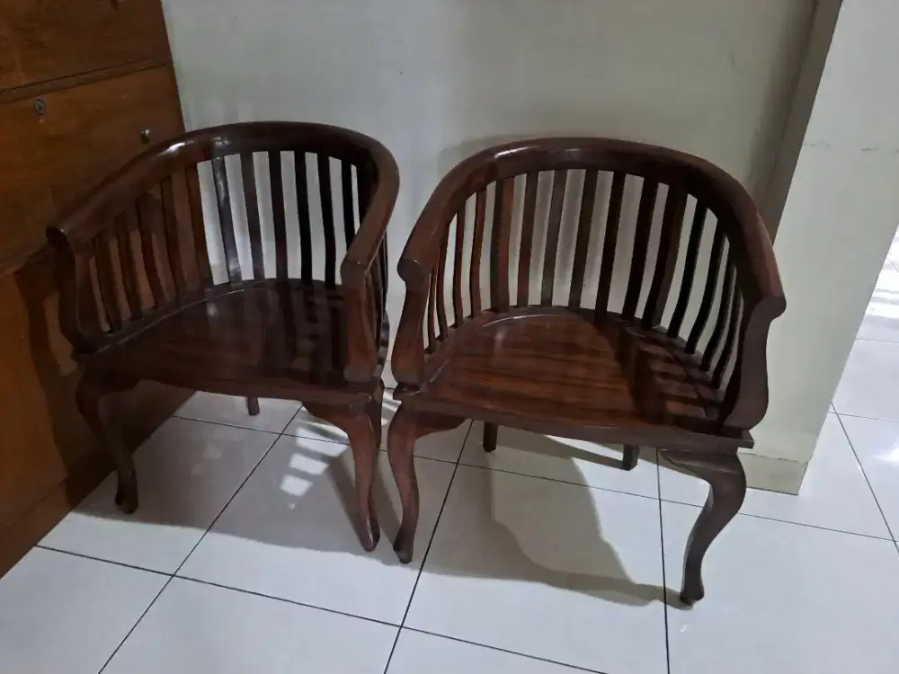 kursi jati betawi 2 buah