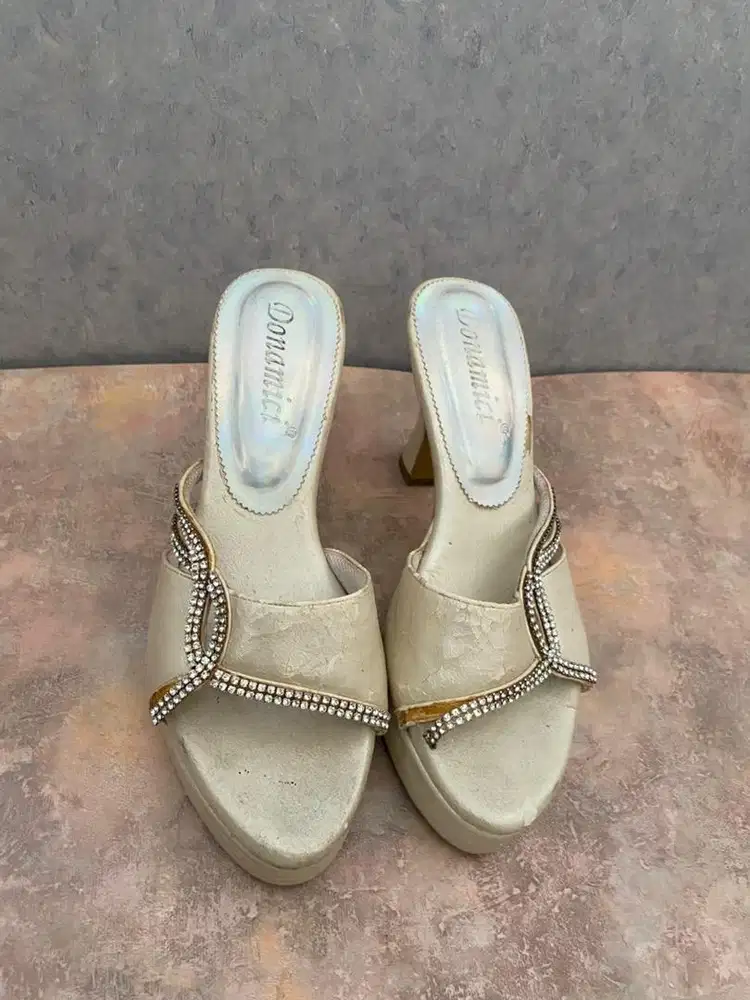 PRELOVED Sepatu DONAMICI High heels sepatu wanita hak 8,5 cm