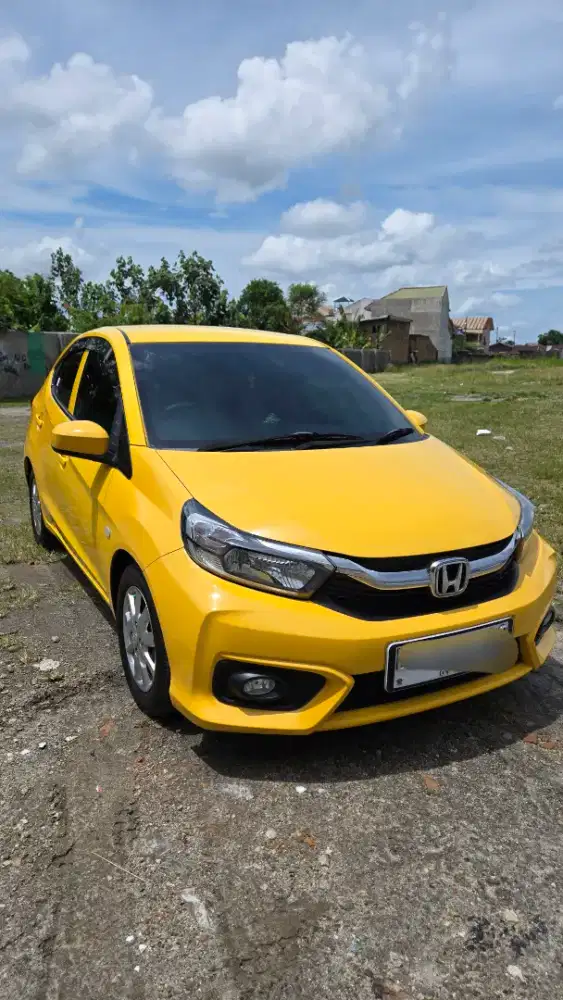 Honda Brio Satya E CVT 1.2 Kuning Yellow Mobil Car 2019 Matic