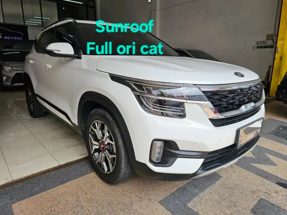 Kia seltos sunroof 2021 putih ori matic 1.4 a/t creta KM60rb surabaya