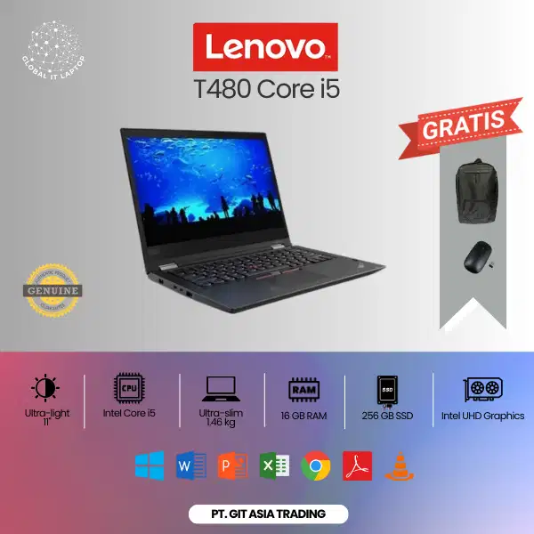 LENOVO T480 CORE i5 GEN 8 (Touchscreen)