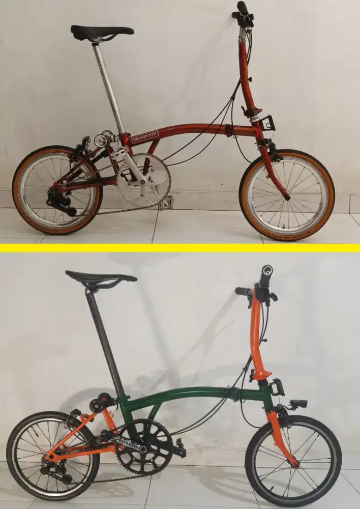 Paket 2 unit Brompton M3E 2019 dan S3E 2020 semua full upgrade 2nd mls