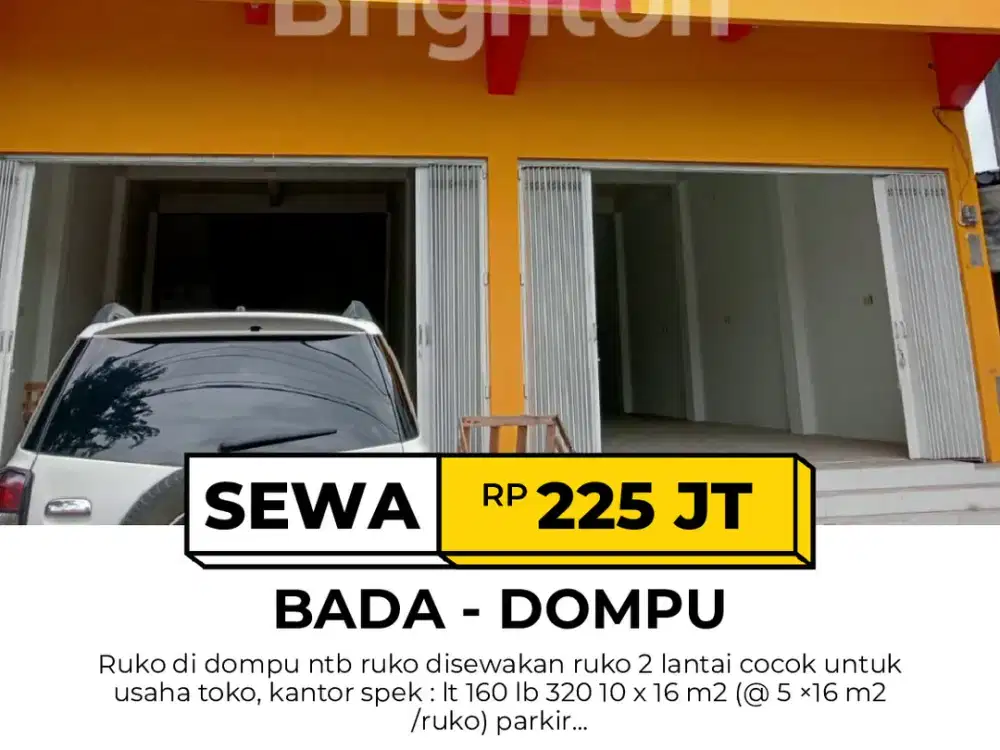 Ruko DI Dompu Nusa Tenggara Barat