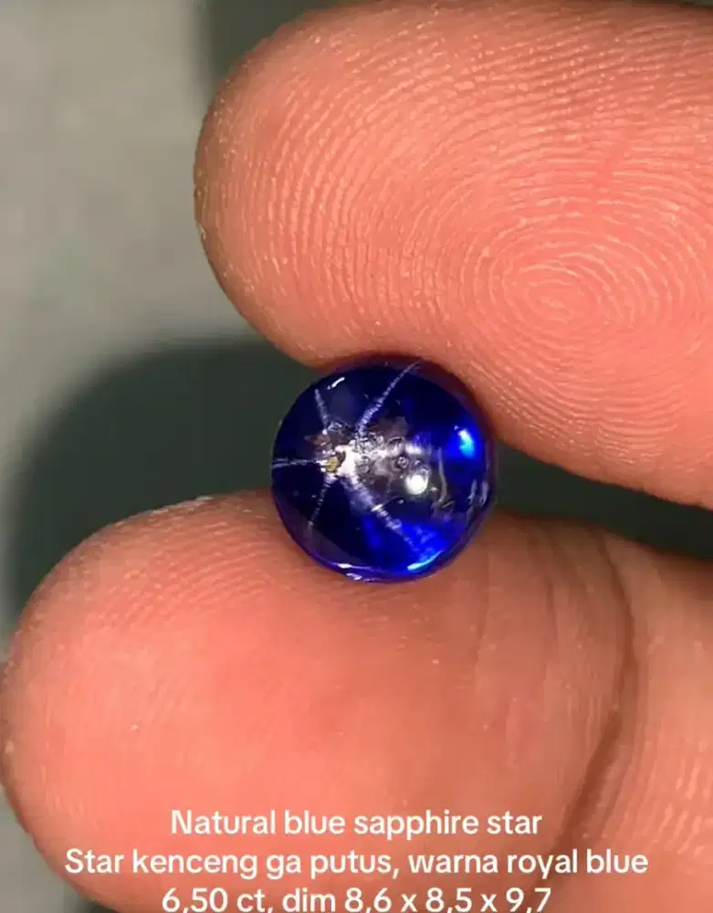 Vivid Blue sapphire star srilangka