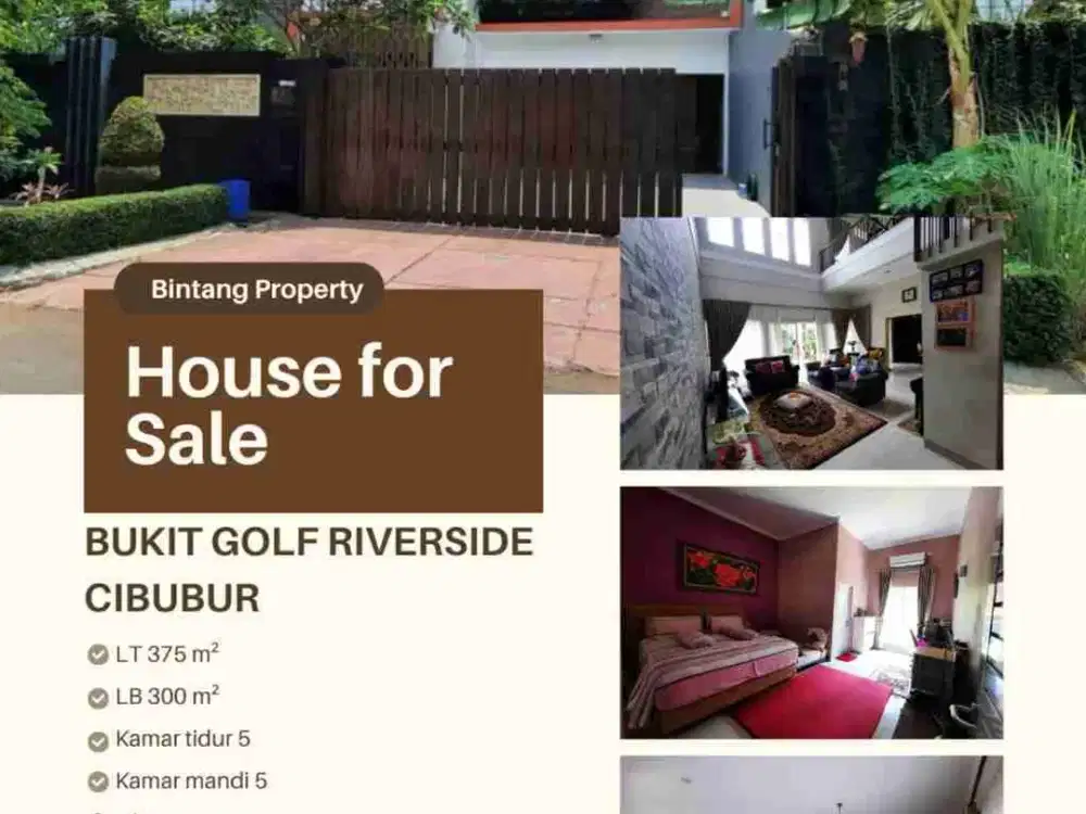 Bukit Golf riverside Cibubur,megah, asri, luas ,harga terbaik