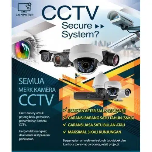 Paket lengkap kamera cctv + pasang bergaransi