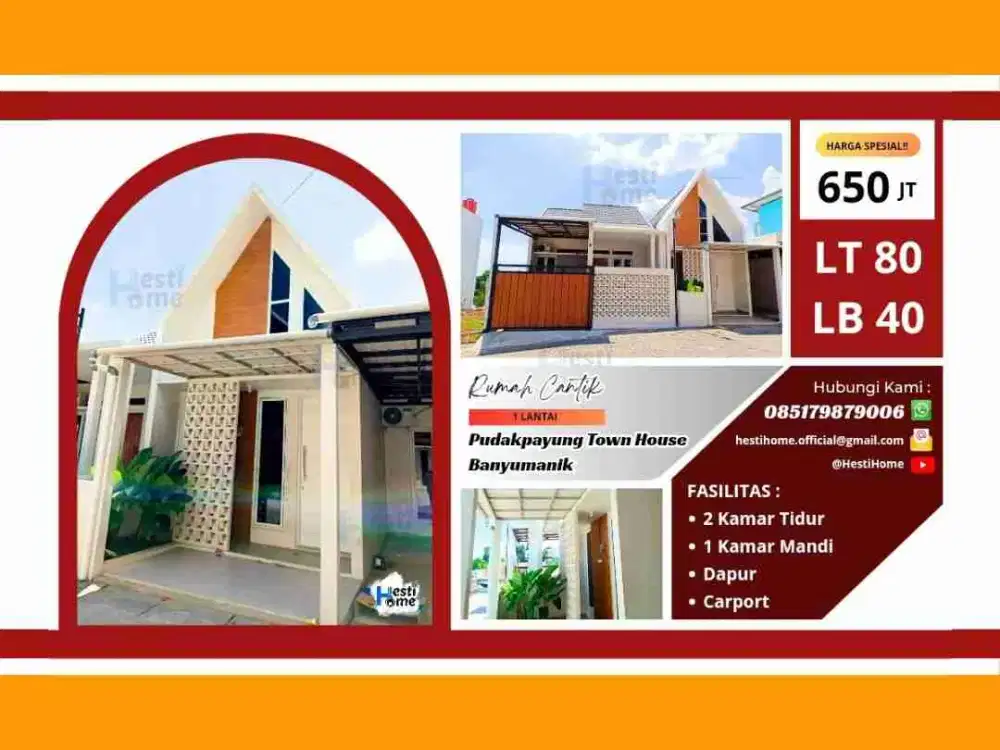Dijual Cepat Unit Terakhir di Pudakpayung Townhouse Banyumanik Tipe Scandinavian Luas 80m Tipe 40 Dekat Jalan Raya