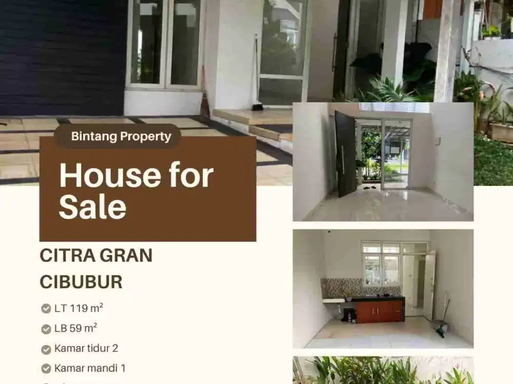 Citragran Cibubur, asri, dkat taman, siap huni, harga murah