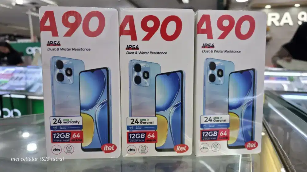 Itel A90 ram 4gb+8gb/64gb & 4gb+8gb/128gb baru segel bisa kredit