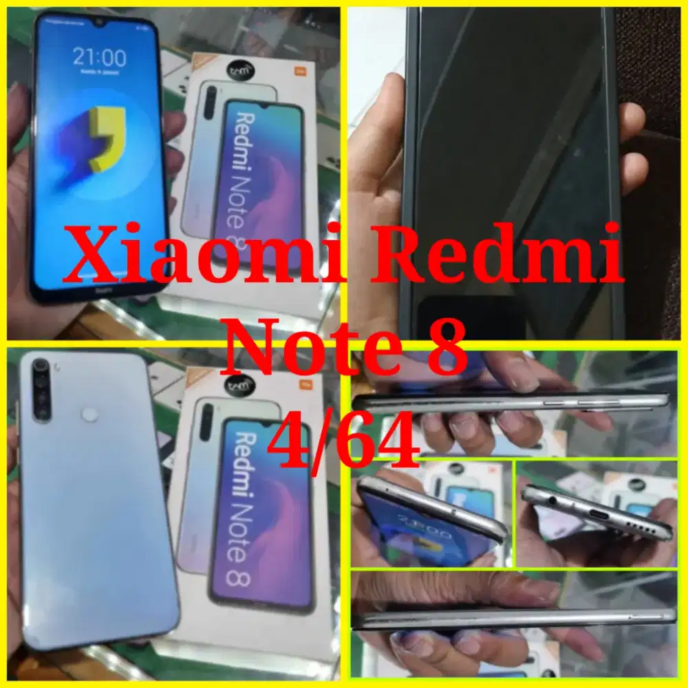 Handphone Android Xiaomi Redmi Note 8 4/64 FULLSET Segel ORI Ex GrsTAM