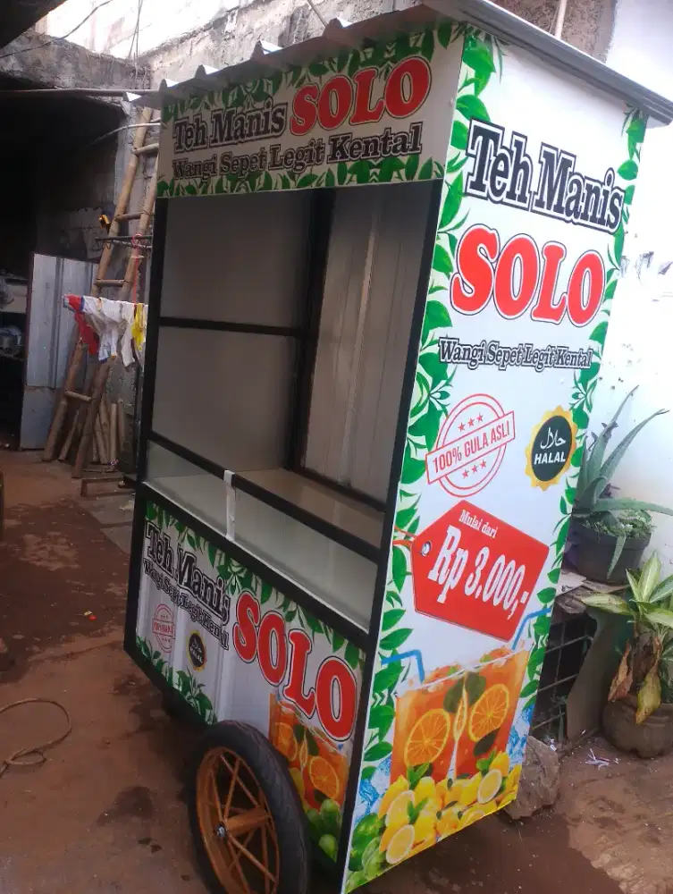 Menerima pesanan gerobak teh manis solo dll