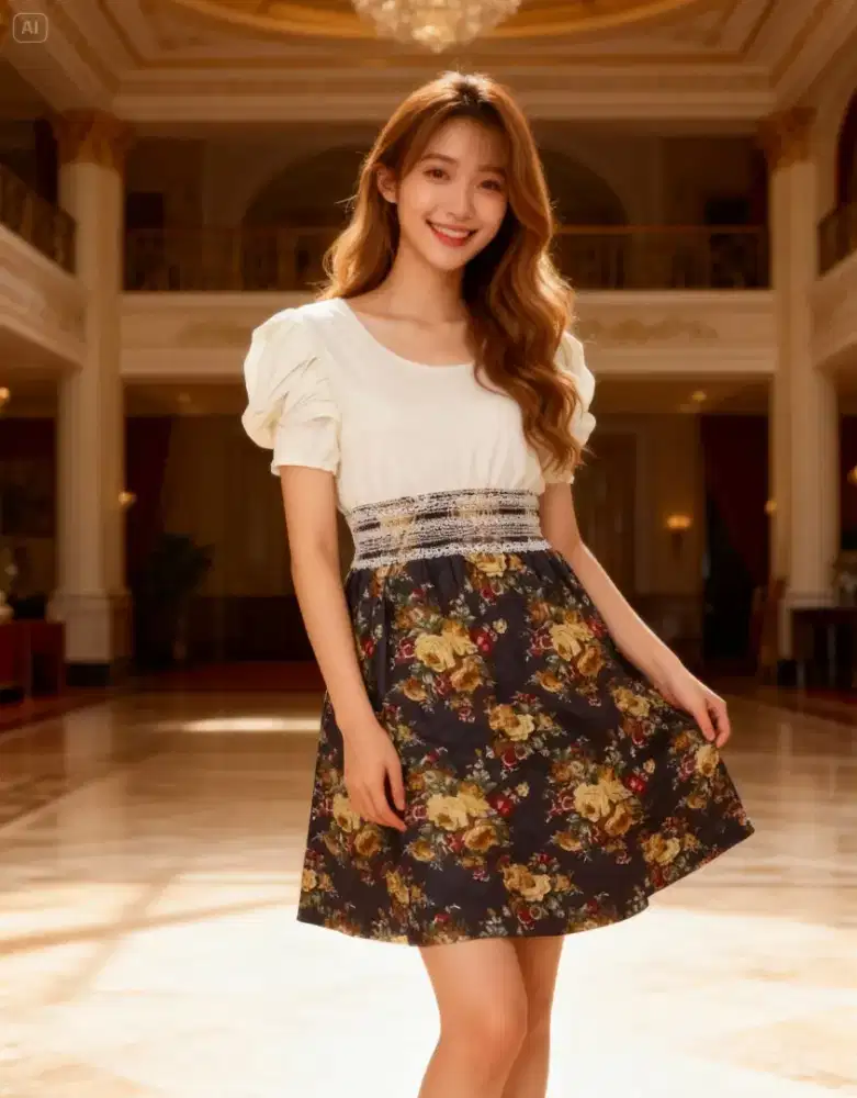 Dress cantik bahan premium