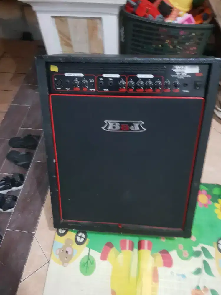 Ampli keyboard B&J 15 inch + tweeter 200 watt lengkap efek vocal