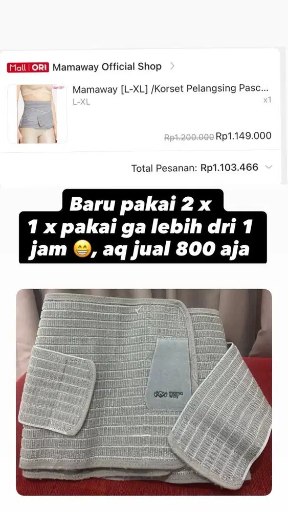 Korset mamaway bagus untuk ibu yg habis melahirkan
