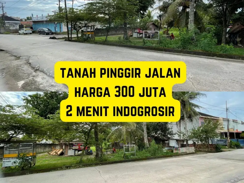 TANAH PINGGIR JALAN DEKAT INDOGROSIR PALEMBANG