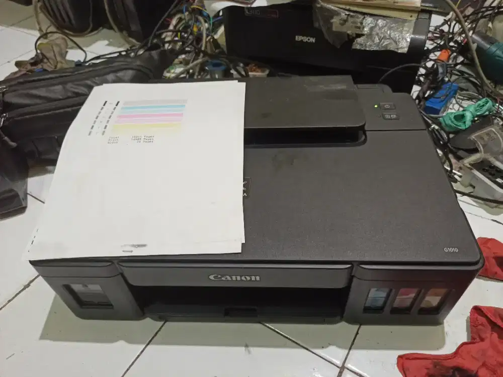Canon G 1010 siap pake udah infus bawaan tinta penuh head sehat