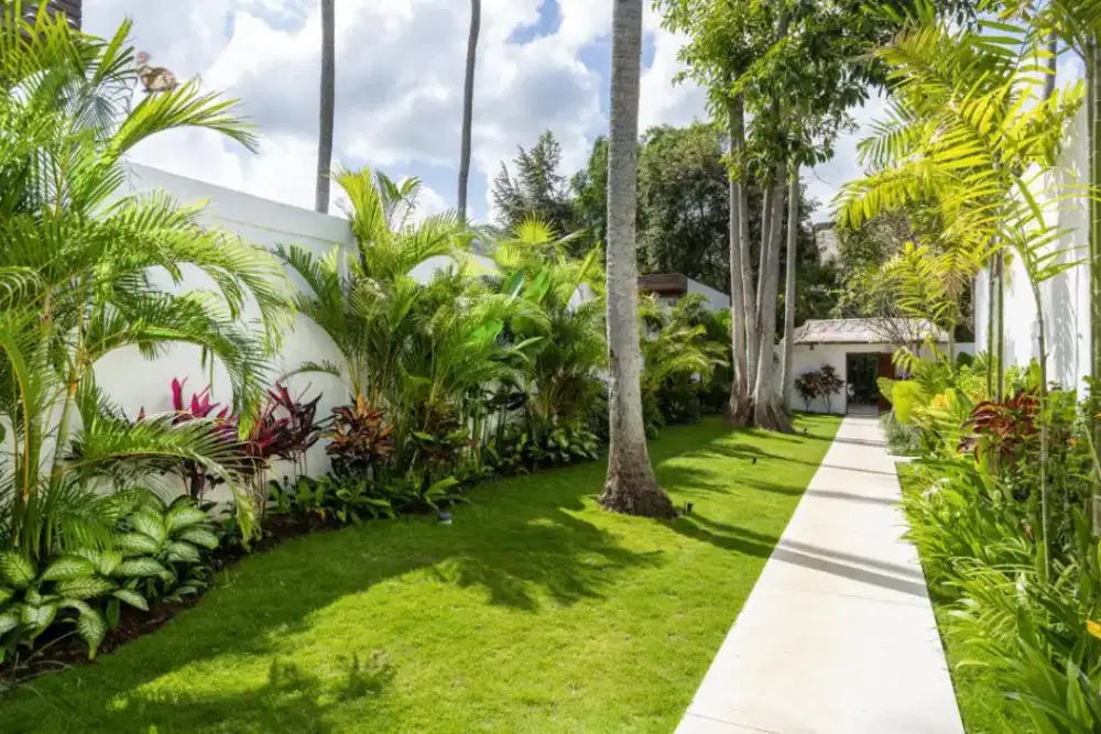 Jual rumput dan pembuatan taman villa, rumah makan, taman rekreasi