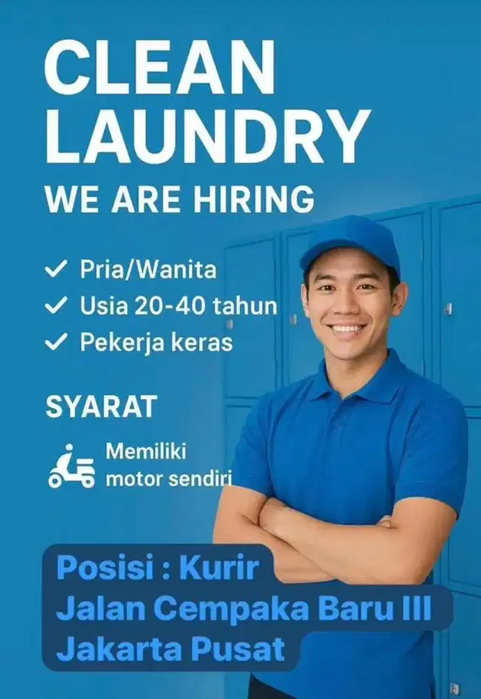 Lowongan kerja kurir laundry