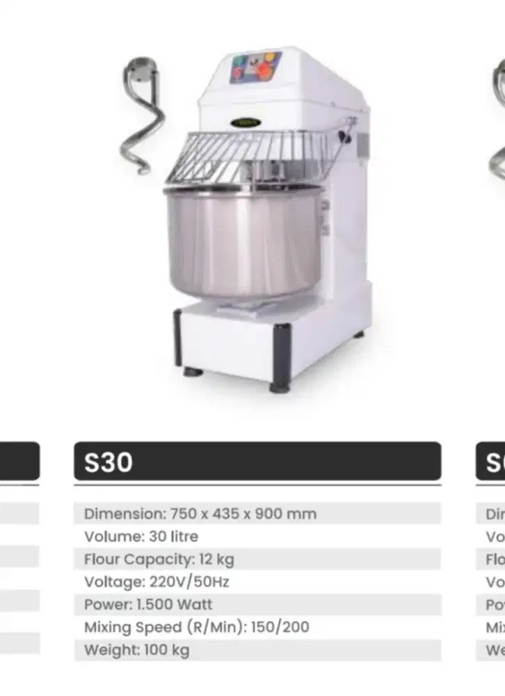 Mixer spiral crown 30 liter S30