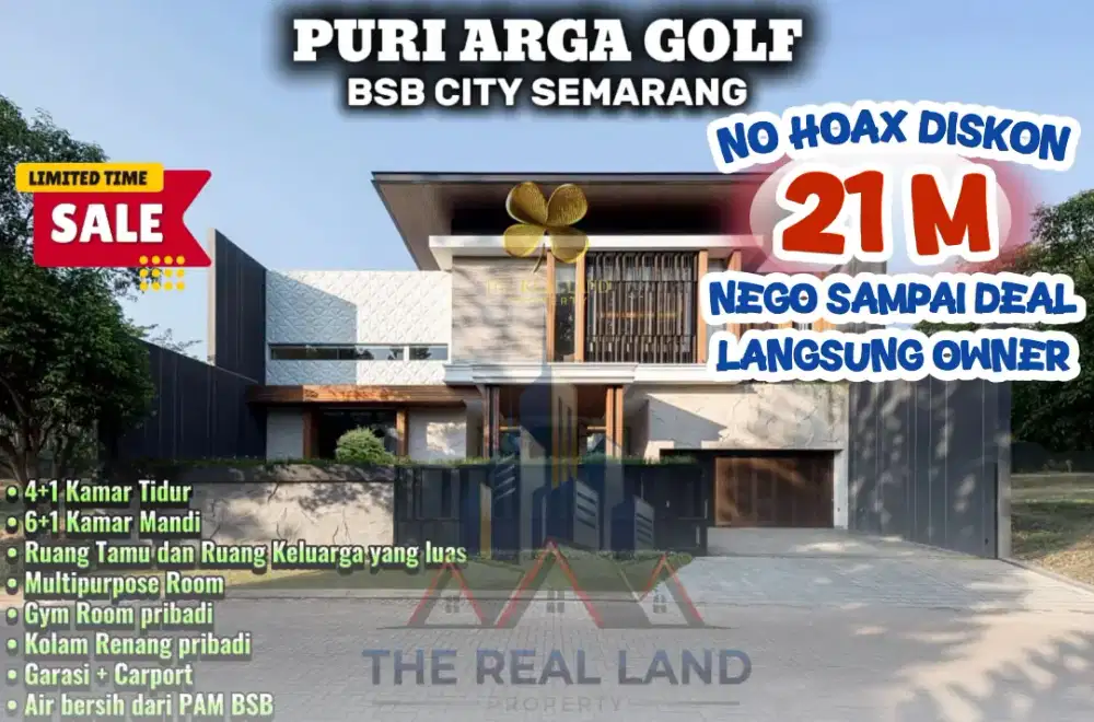 RUMAH DIJUAL DI PURI ARGA GOLF BLACK EAGLE GOLF BSB SEMARANG