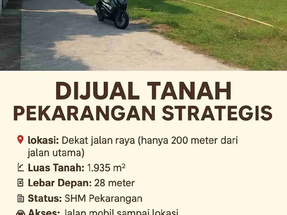 Dijual Tanah pekarangan di manisrenggo Klaten Jawa Tengah murah