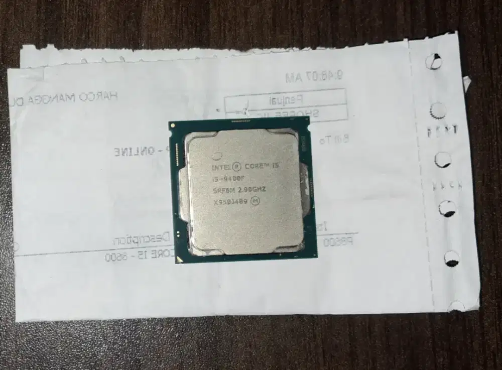 Processor intel i5 gen 9 + ram ddr 4 100% normal