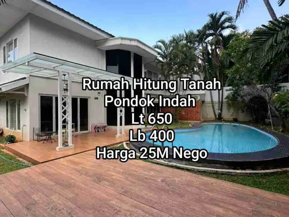 Rumah Hitung Tanah di pondok indah jakarta Selatan