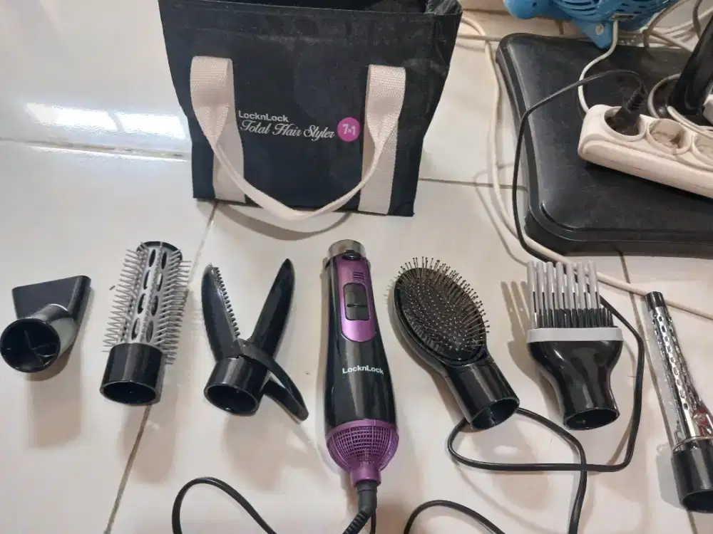 JUAL MURAH NEGO KONDISI 100% MULUS  LOCK & LOCK HAIR STYLER 7IN1
